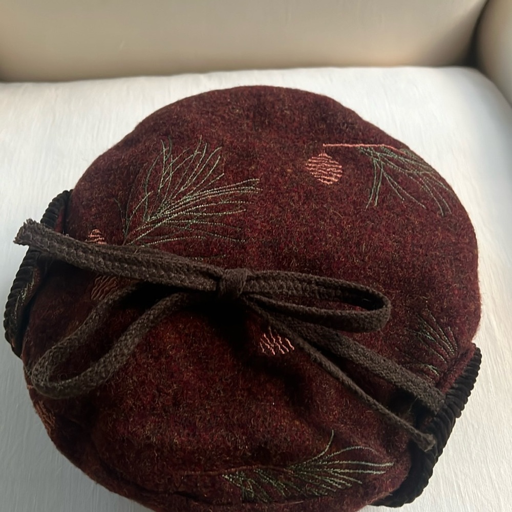 Woodland Waders Embroidered Pinecone Hat Sz M/L